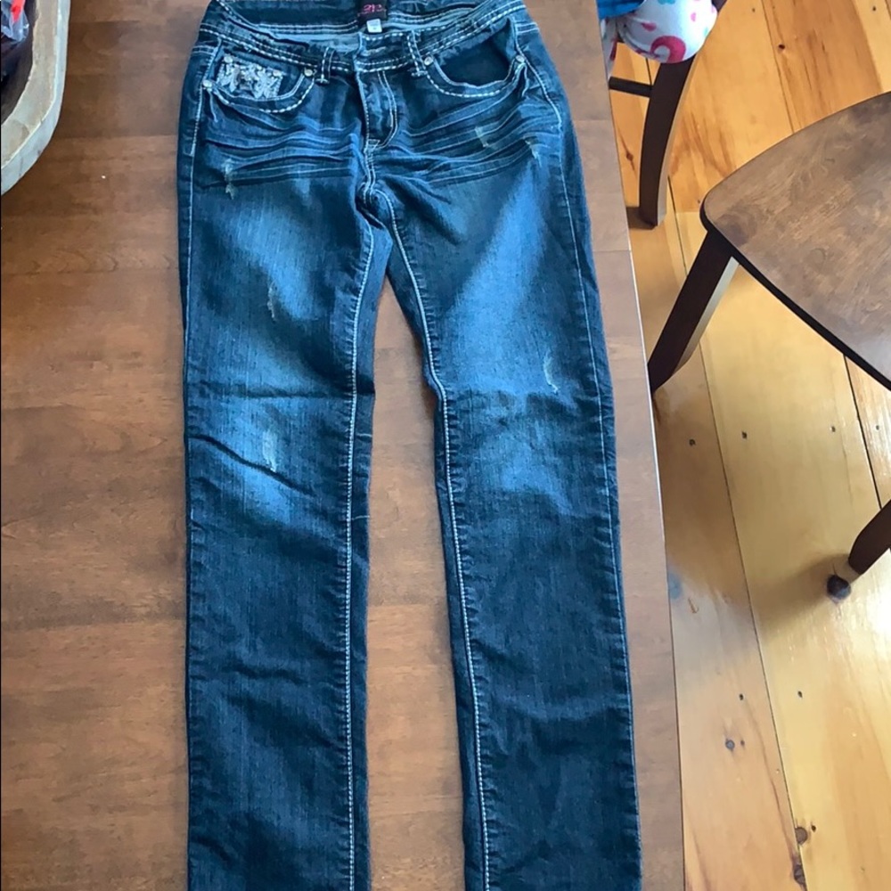 Bebe jeans with studded pockets